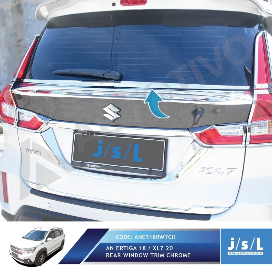 Suzuki XL7 XL 7 Aksesoris JSL List Kaca Belakang Rear Window Trim Chrome
