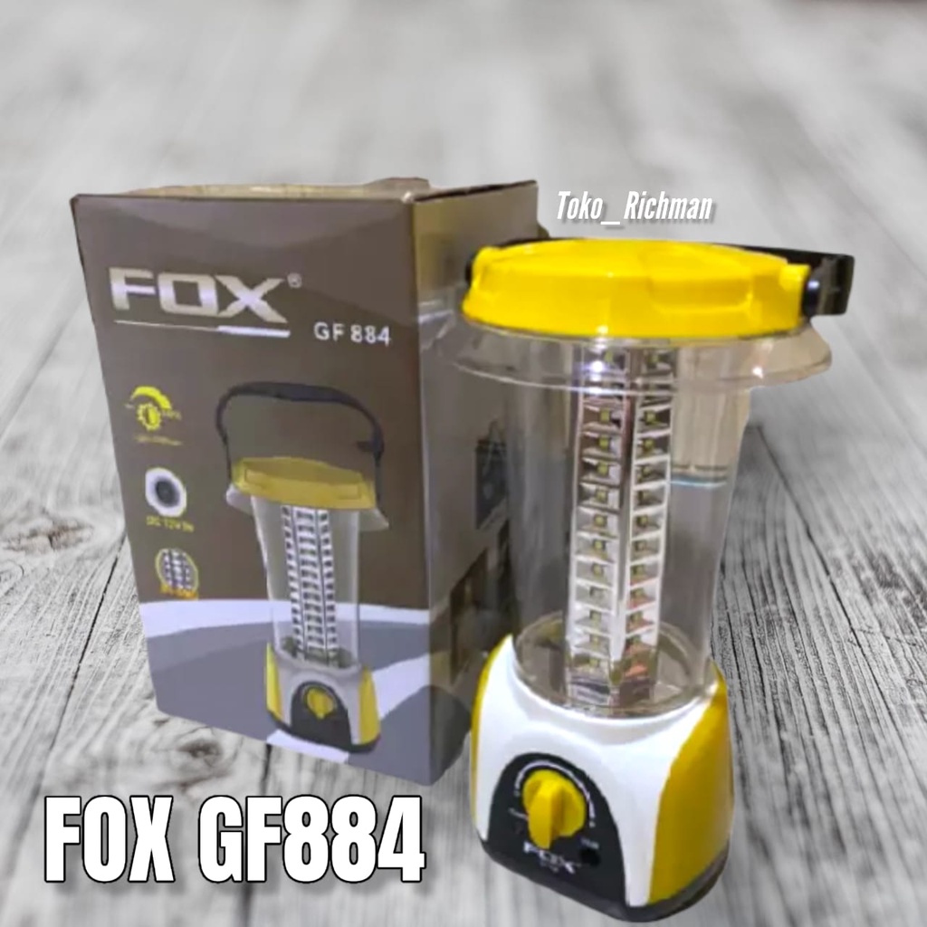 Lampu FOX LED GF884 Rechargeable Lampu Tidur Emergency Lamp