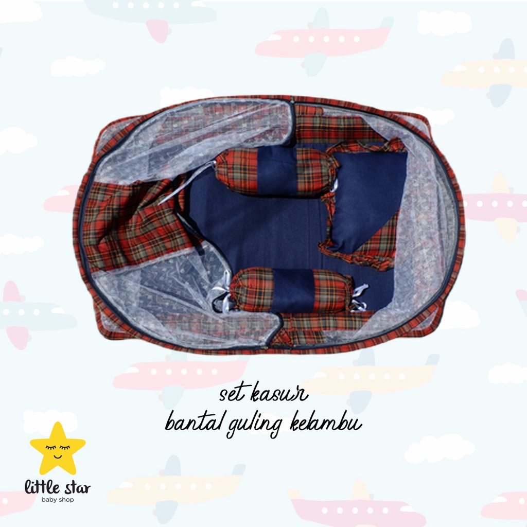 Datanchi Set Kasur Kelambu Bantal Guling Bayi Cewek Cowok