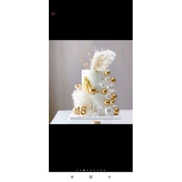 

hiasan kue bola bola emas 2cm