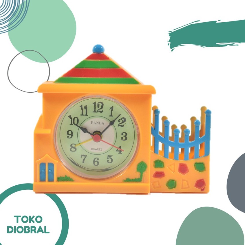 Jam Meja Anak Alarm Clock kids unik bentuk rumah / teko / jamur