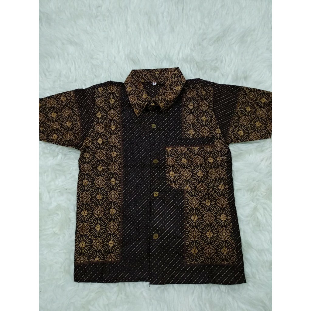 Kemeja hem batik anak size M (4th - 5th)