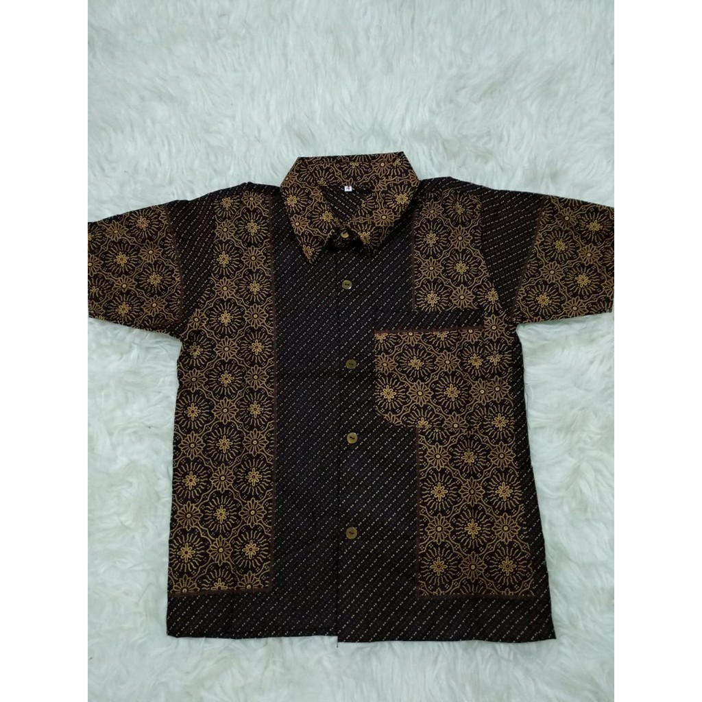 Kemeja hem batik anak usia 6.5 th - 8.5 th