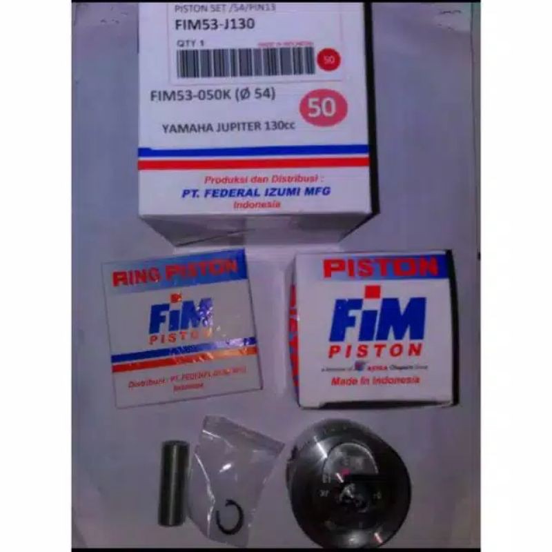 PISTON KIT JUPITER Z XB 130cc 53.5 54 54.5 55 FIM