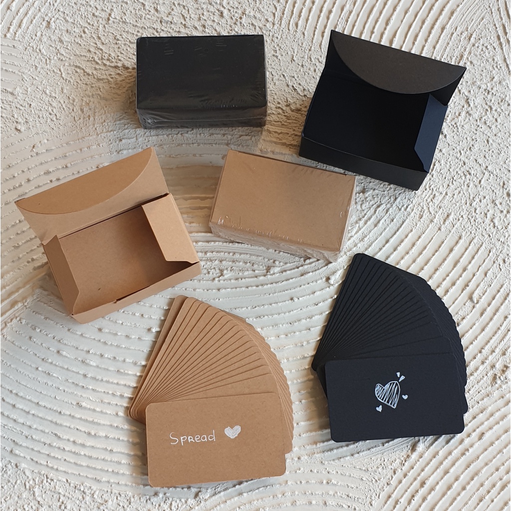 Blank Kraft Paper Card Set - Kartu Ucapan Kraft Isi 100 lembar