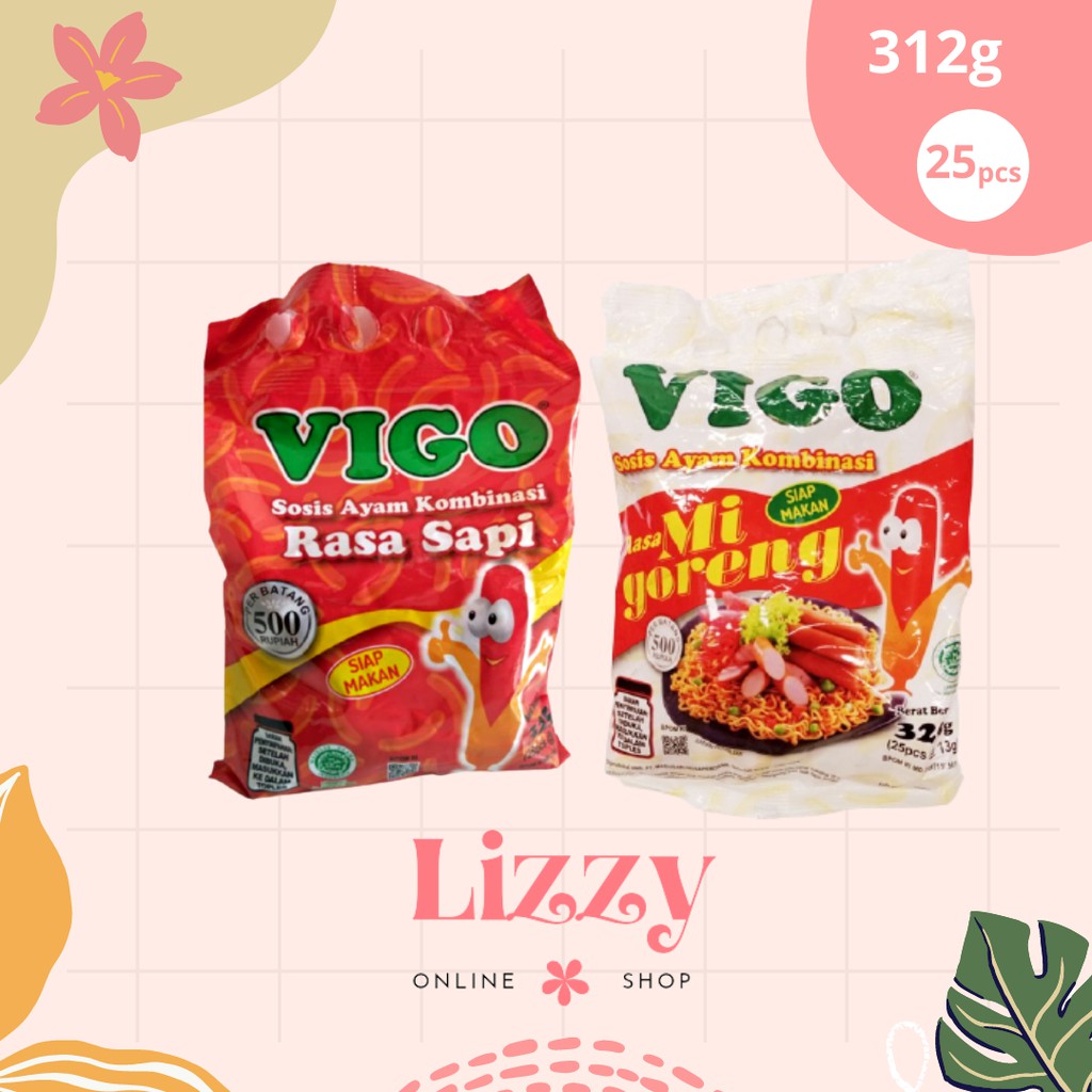 

Vigo Sosis Ayam Kombinasi Rasa Mi Goreng | Sapi Siap Makan 325 @25pcs