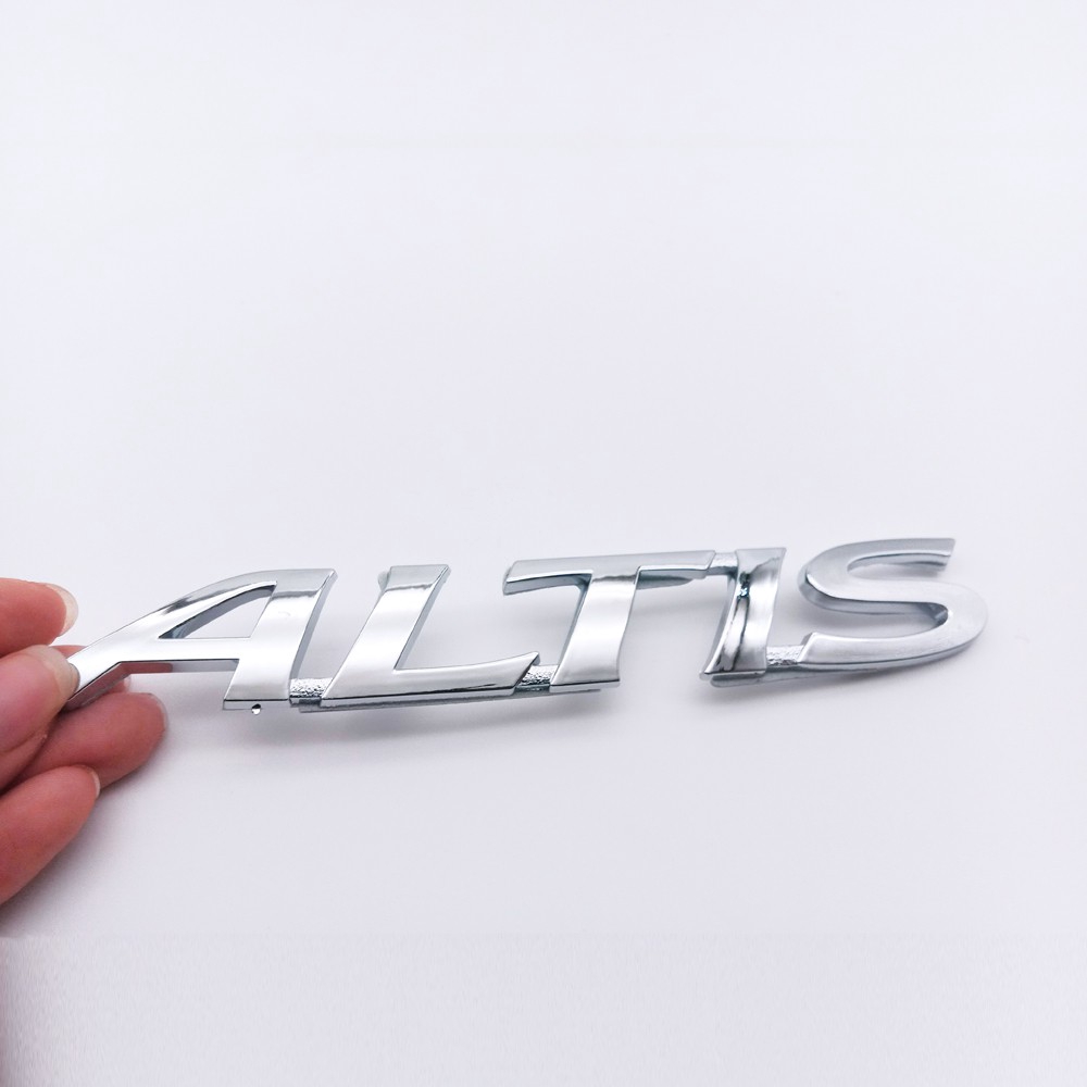 1pc Stiker Emblem Logo Altis Letters Bahan Abs Untuk Bagasi Belakang Mobil Toyota Altis