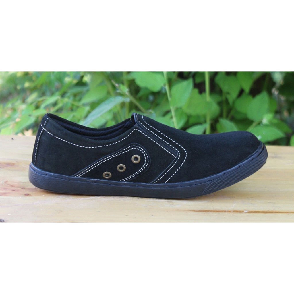 Sepatu Pria Kulit Asli Rasheda 015 Kasual Slip On