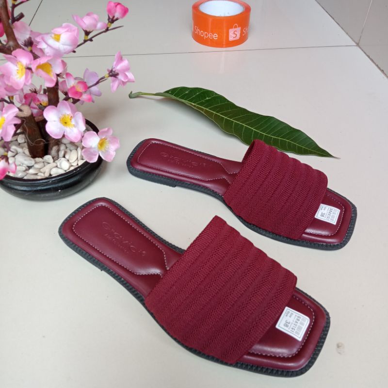 Sandal Flat Wanita , Sandal Rajut Import ERDEEM 13, Sandal Terbaru , Sandal Terviral