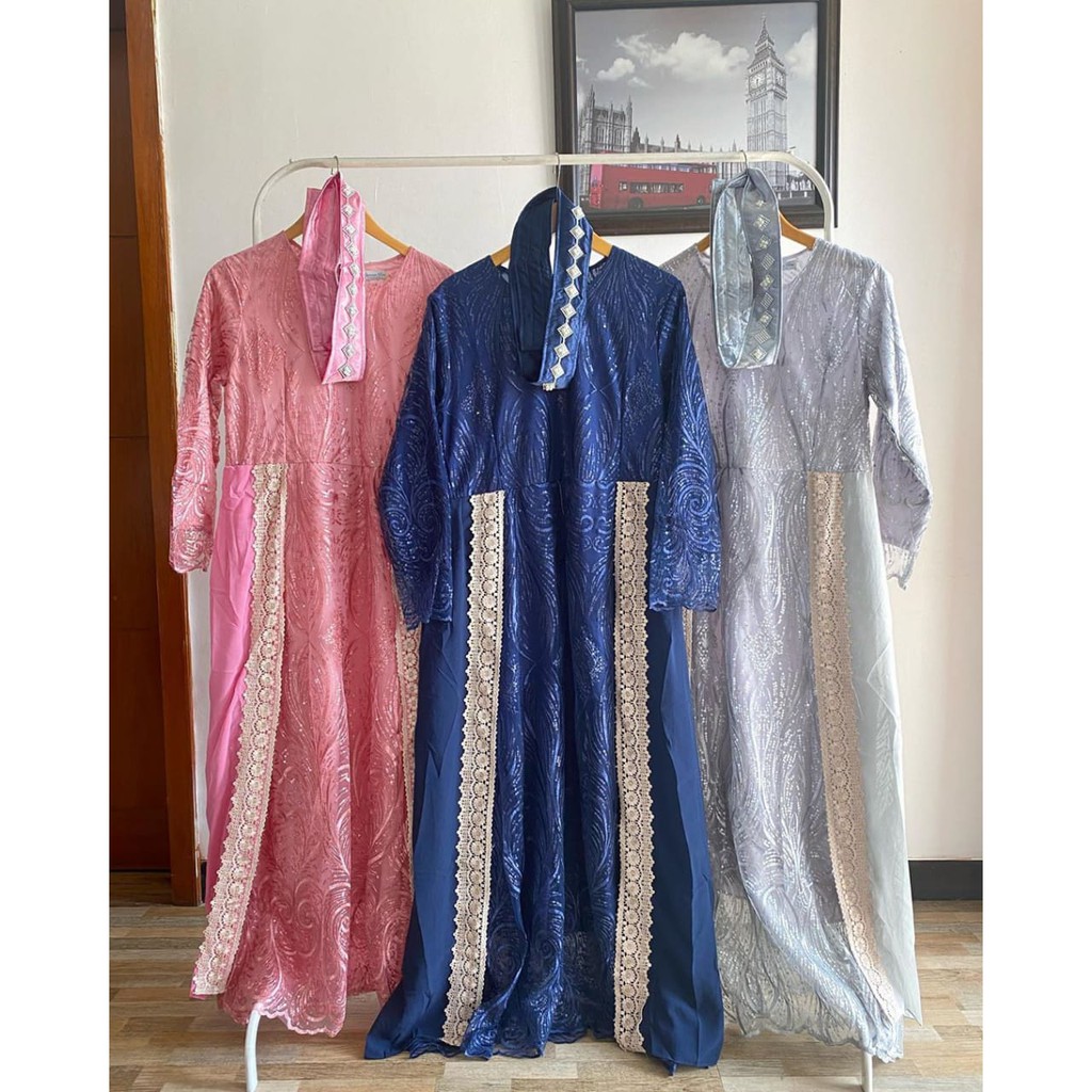 PB&gt; GAMIS KASTURI /  GAMIS TULLE IMPORT PREMIUM / BAJU KEBAYA GAMIS PESTA / OUTFIT KEBAYA MODERN