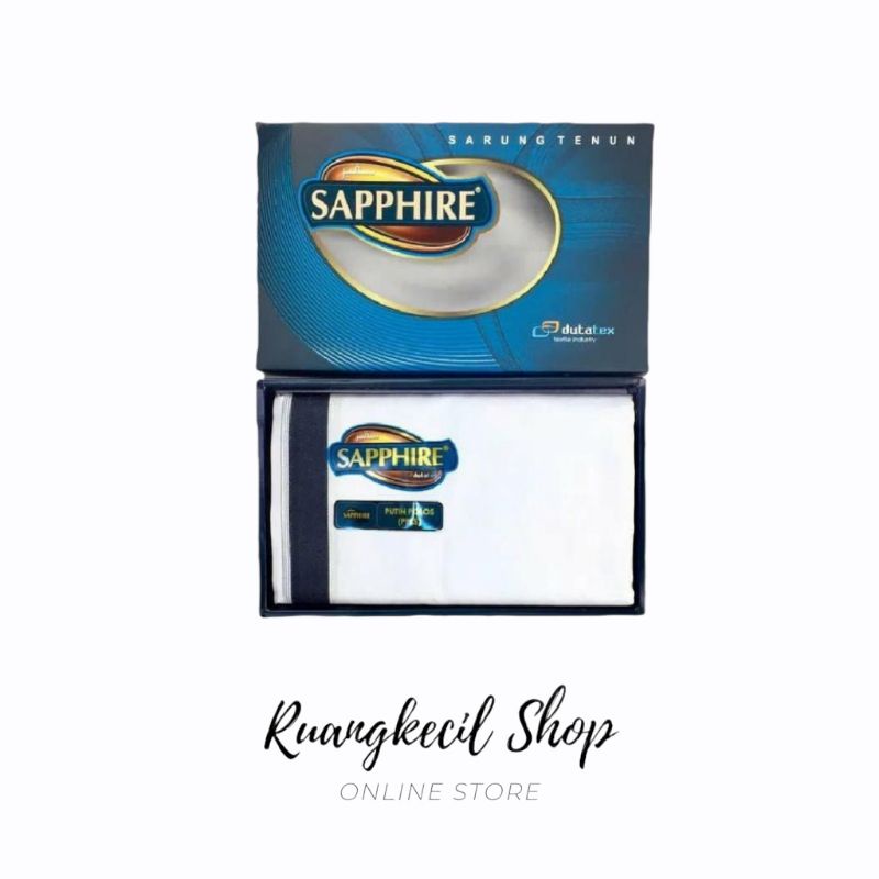 Sarung putih polos sapphire