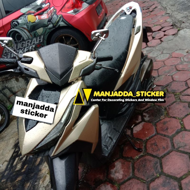 Stiker skotlet motor warna gold sticker motor