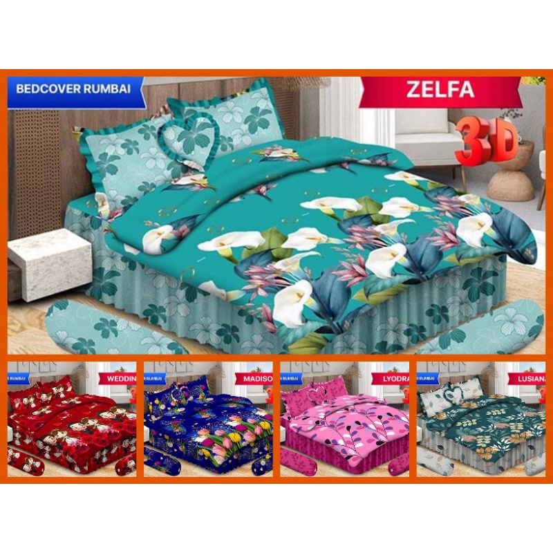 BEDCOVER SET BONITA DISPERSE 3D - RUMBAI / RAMPLE