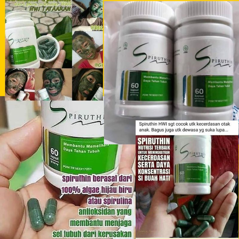 SPIRUTIN HWI ORIGINAL 100% untuk menjaga kesehatan tubuh
