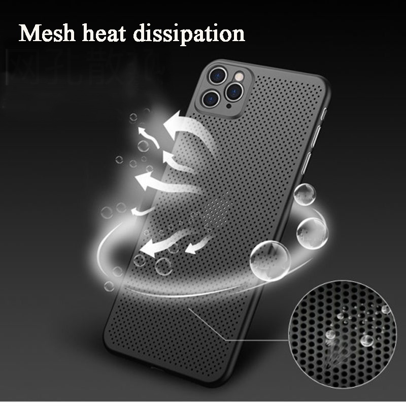 Case Pelindung Bahan PP Mesh Breathable Ultra Slim Untuk iPhone 13 12 Pro Max i13 i12 12pro 13pro