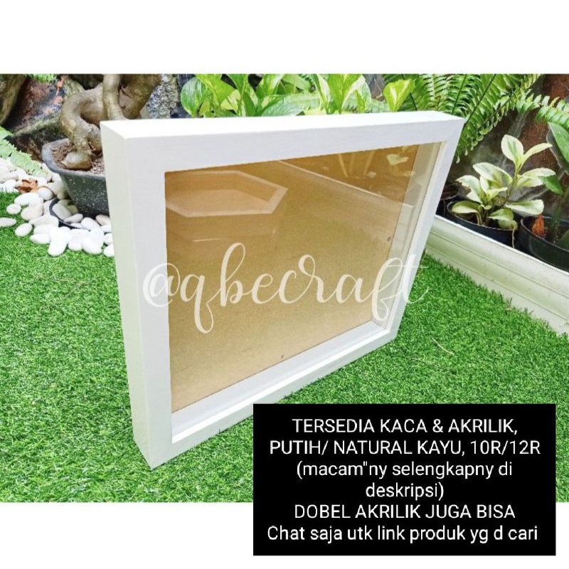 frame 3D rustic /kayu akrilik 12R, figura 3D 30x40 dan 40x50, figura mahar, frame box, figura kayu