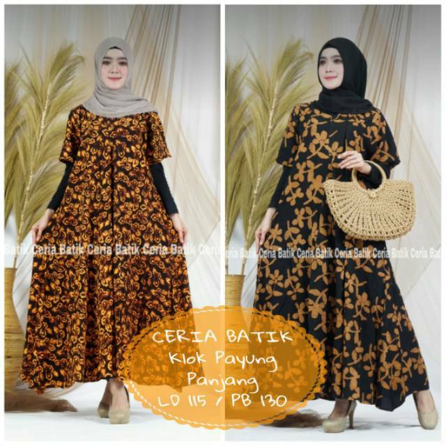 DASTER BATIK CERIA LD 110 / DASTER KLOK PAYUNG PANJANG / DASTER LONGDRESS / DASTER BUSUI / DASTER HA