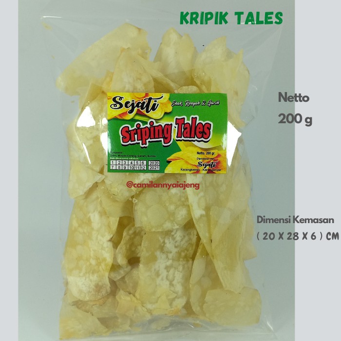 

Keripik Tales Besono Jajanan Tradisional Manis Gurih Asli Khas Kebumen