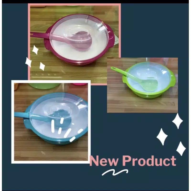 Tempat sayuran wadah sayuran mangkok sayuran wadah sayuran + centong mangkuk sayuran tempat makanan