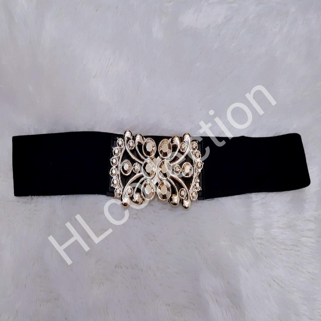 ikat pinggang wanita karet 5cm/belt perempuan bahan karet melar