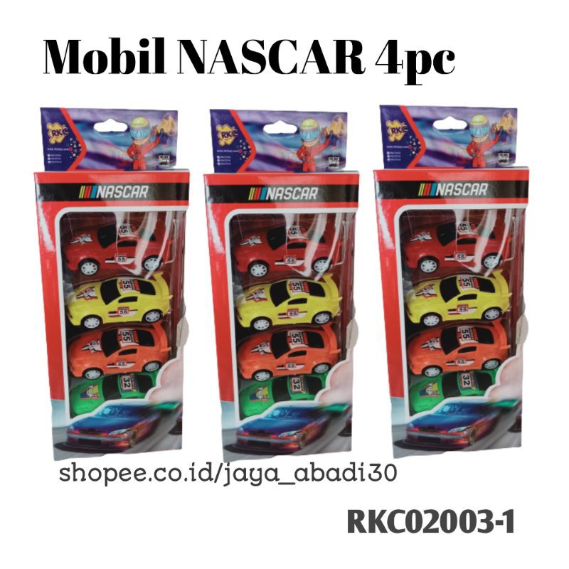 MAINAN MOBIL NASCAR 4 PC MESIN OULL BACK RKC02003-1