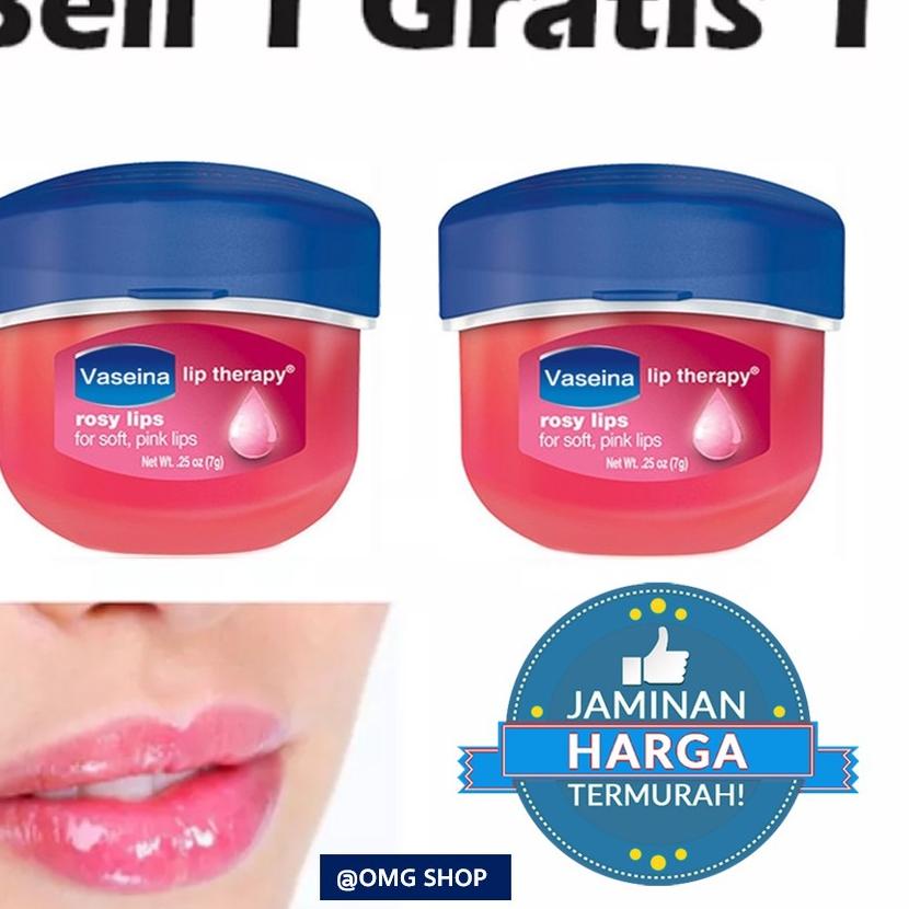 Promo Spesial BELI 1  1 - Vaseina Lip Therapy Rosy Lips SOFT PINK / Lipbalm Liptint Lipgloss Pelemba