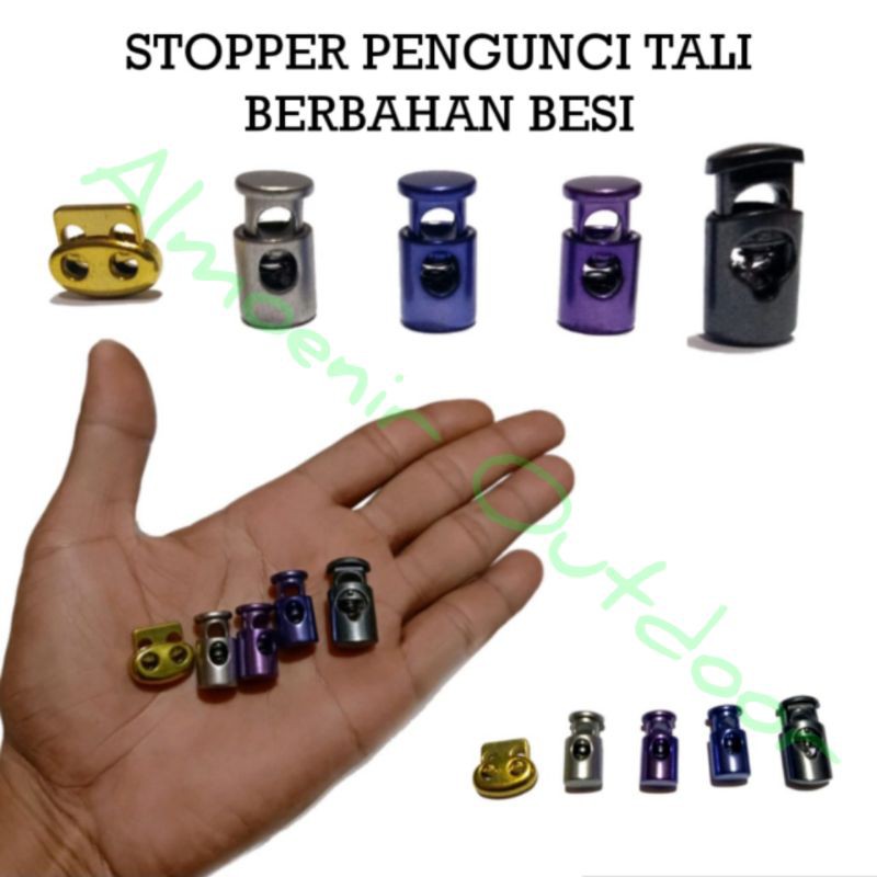 Stopper Pengunci Tali Jaket Celana Sepatu Bahan Besi