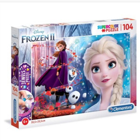 Clementoni &quot;Frozen II&quot; Jewels Puzzle 104 pieces Puzzle Anak