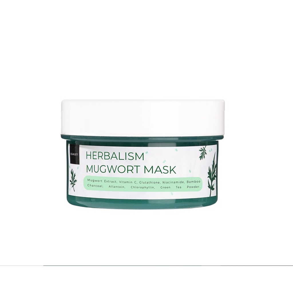 SCARLET WHITENING Herbalism Mugwort Mask Scarlett Whitening Masker Clay Mask