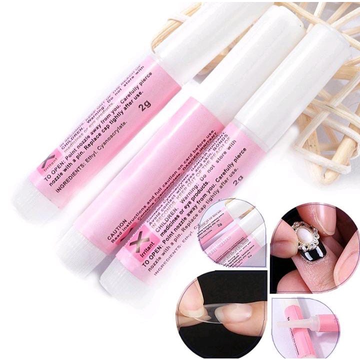 LEM KUKU PALSU 2gr / LEM KUKU KUPAL FAKE NAILS GULE