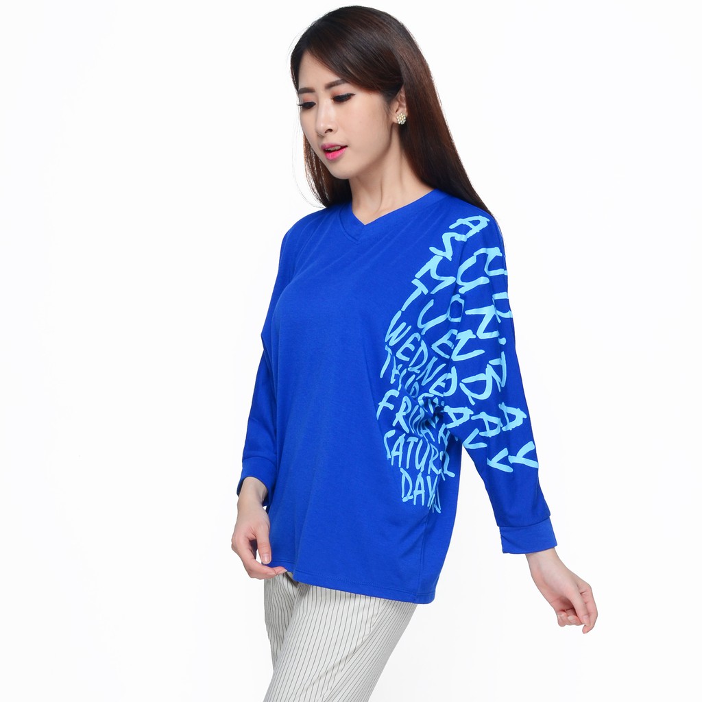 Blus Lengan Panjang Wanita Muslim Gaya korea Printing - XSHOP Autumn