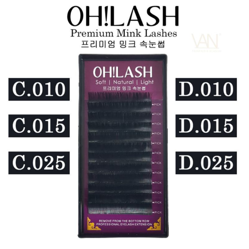 OH!LASH BULU MATA CABANG VOLUME EYELASH EXTENSION PREMIUM MINK LASHES 12 LINES / CASE MADE BY KOREA