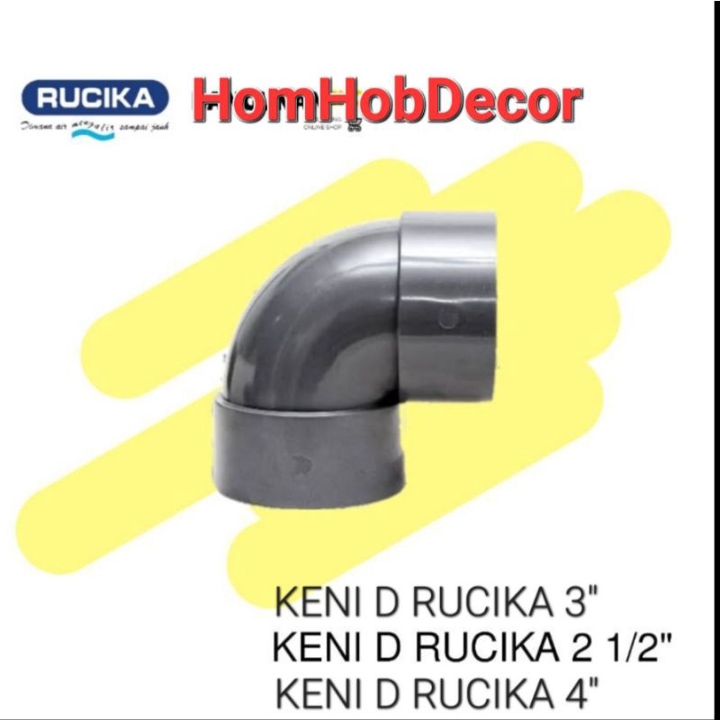 Keni D Keni L Polos Sambungan Pipa PVC 3" 4" 5"