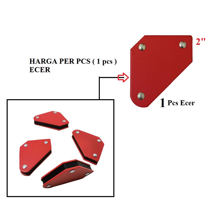 ECER PER 1 PCS Siku Las Magnet Mini 2&quot; 2 Inch / Smart Welding Magnet Las Magnet Holder Arrow SikuLas