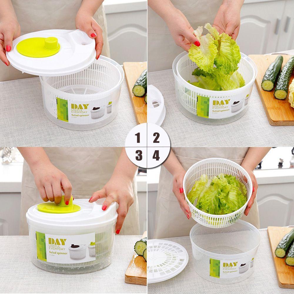 [Elegan] Salad Spinner Dehidrator Multifungsi Yang Berguna Cuci Drain Rak Penyimpanan Keranjang Buah