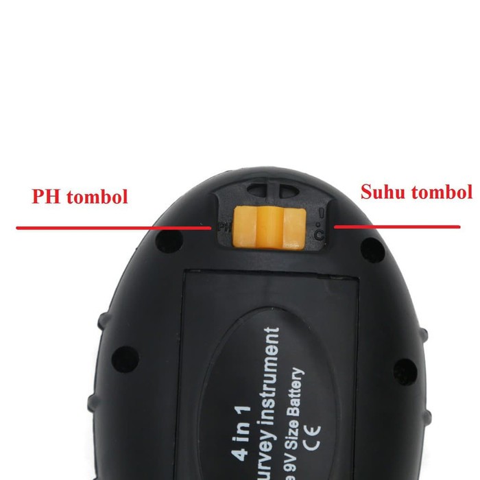 Soil Survey Instrument 4 in 1 Tester Meter Tanah Moisture Sunlight Ph