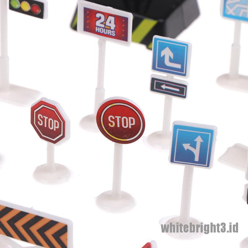 (white3) Mainan puzzle Lampu Lalu Lintas urban 11.5cm Dengan Musik Untuk Anak