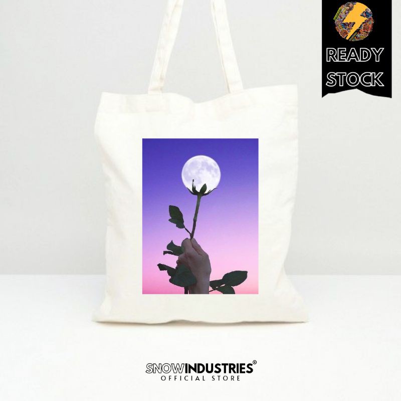 Tote Bag Wanita Pria Kanvas Premium Sky Aisthetic