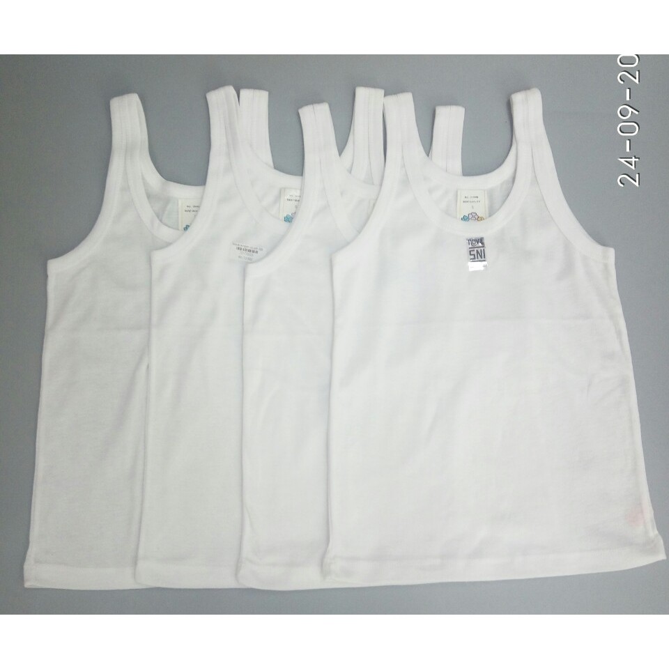 1pcs Nova Singlet Cowo&amp;cewe Putih Polos Termurah ukuran S,M,L,NB kecil/Besar