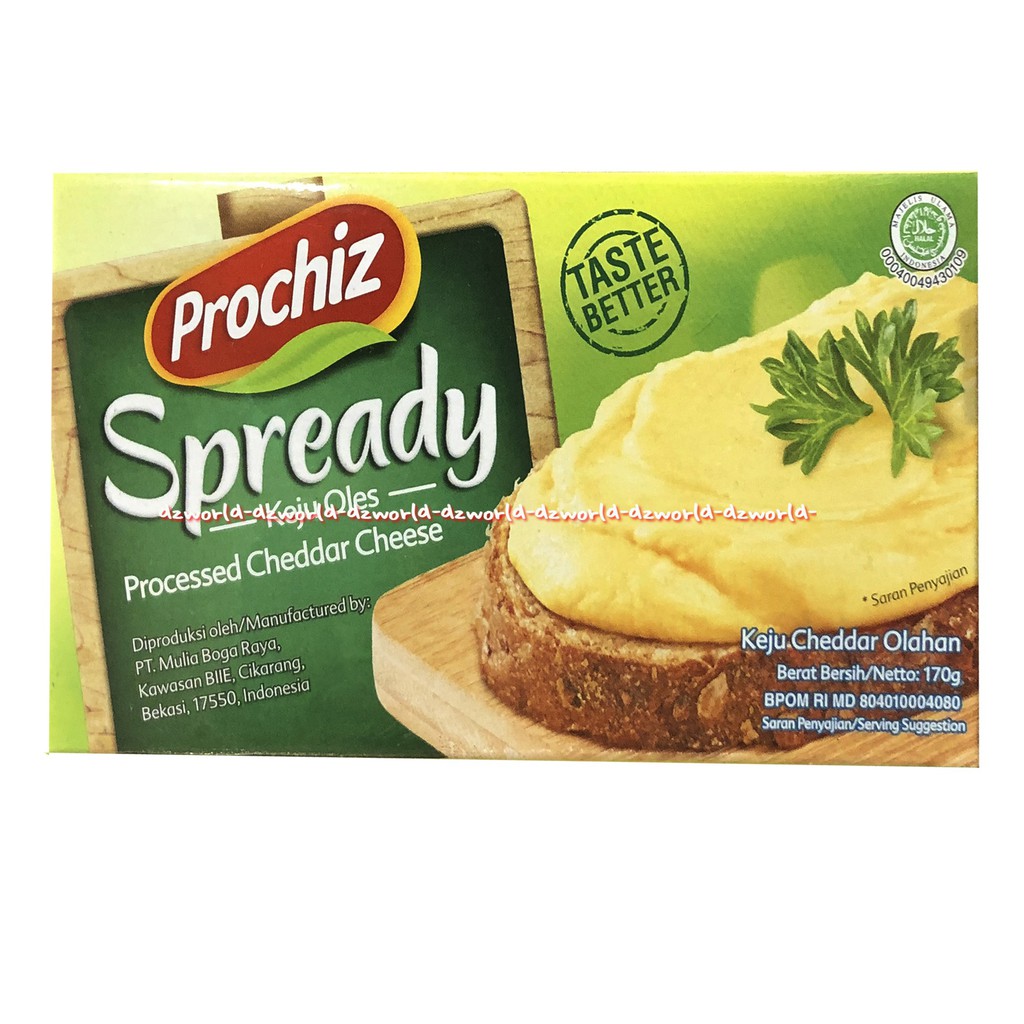 Prochiz Spready Keju Oles Cheddar Cheese 170gr Keju Untuk Roti Cheddar