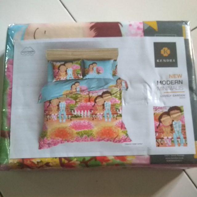 Sprei Kendra Size 180 X 200 / King B2 / Kasur No.1 - Motif : Palm Tree