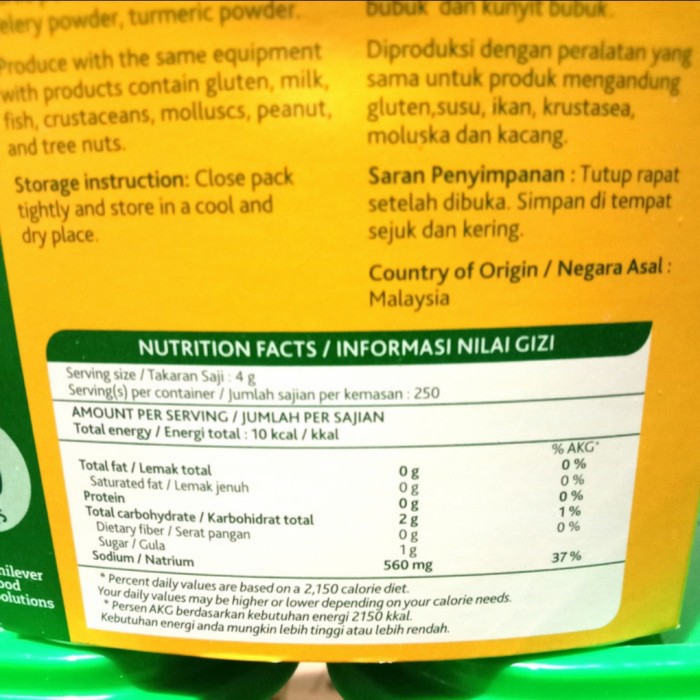 

TERBATAS - KNOOR CHICKEN SEASONING POWDER 1KG/KALDU AYAM BUBUK NON MSG