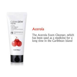 Пенка для умывания tony moly clean dew acerola foam cleanser с экстрактом сакуры