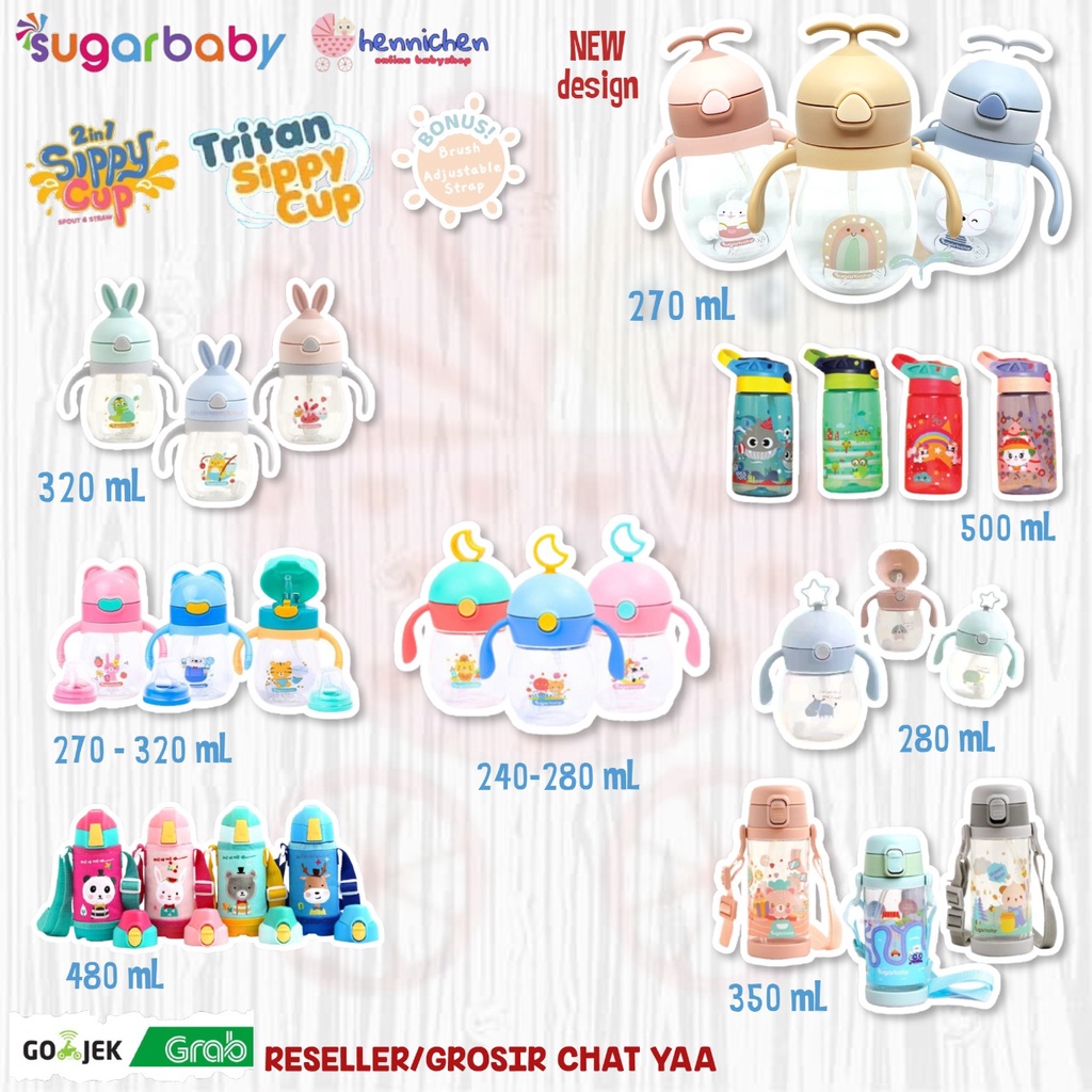 Botol Sugar Baby SugarBaby Tritan Sippy Star, Rabbit, 2in1, Kid Bottle BOTOL MINUM ANAK MURAH