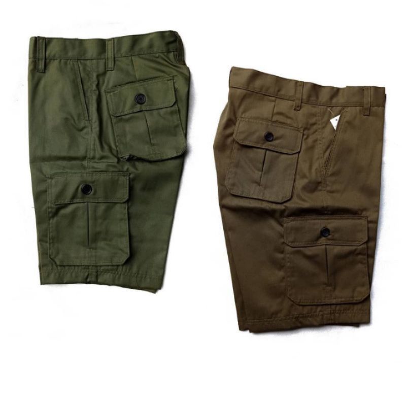 CELANA CARGO PENDEK PREMIUM WARNA ARMY SIZE 28-38