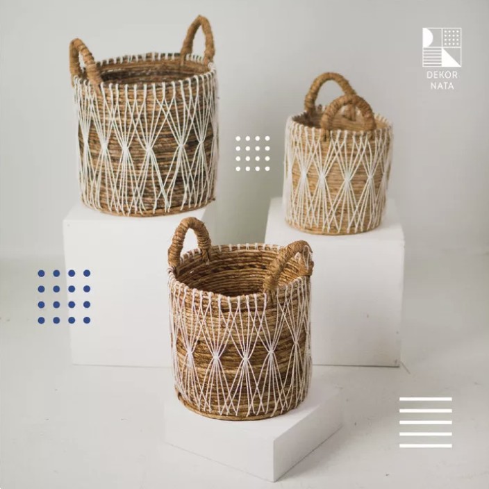 

Gendis Basket / Keranjang Anyaman / Laundry Bag / Cover Pot