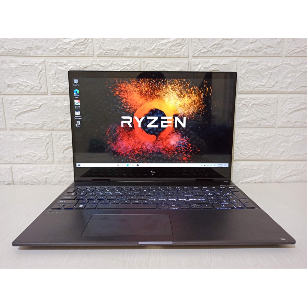 HP Envy x360 Convertible Touchscreen AMD Ryzen 7 Keyboard Backlit SSD Laptop Second Bekas Murah Radeon RX Vega