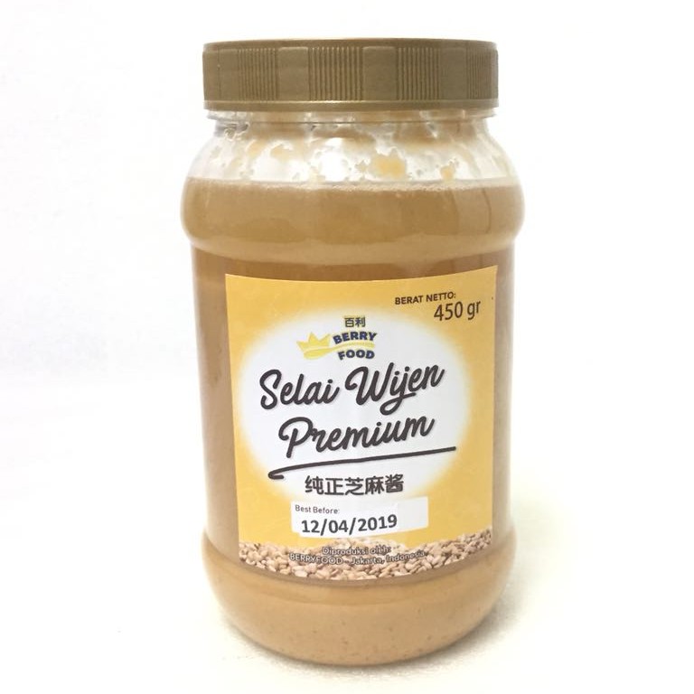 

Saus Wijen BERRYFOOD / Selai wijen premium / Sesame Sauce /芝麻酱 450gr