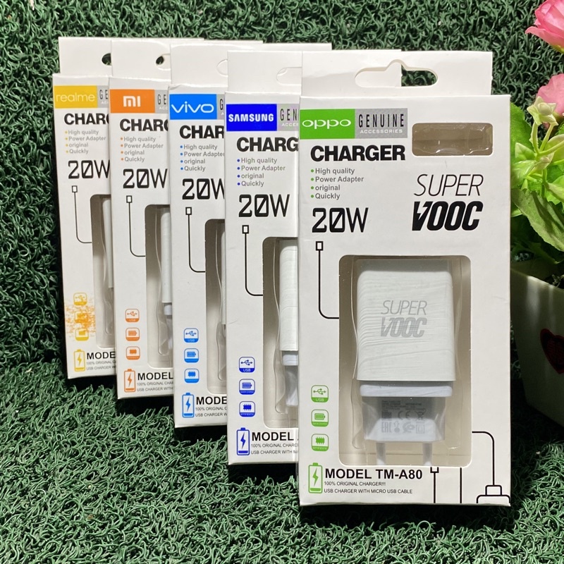 TRAVEL - ADAPTOR - CASAN - CHARGER MODEL A80 FOR SAMSUNG - OPPO - VIVO - XIAOMI - REALME - HUAWEI KABEL USB MICRO - TYPE-C PACKINGAN MIKA KUALITAS BAGUS TERLARIS