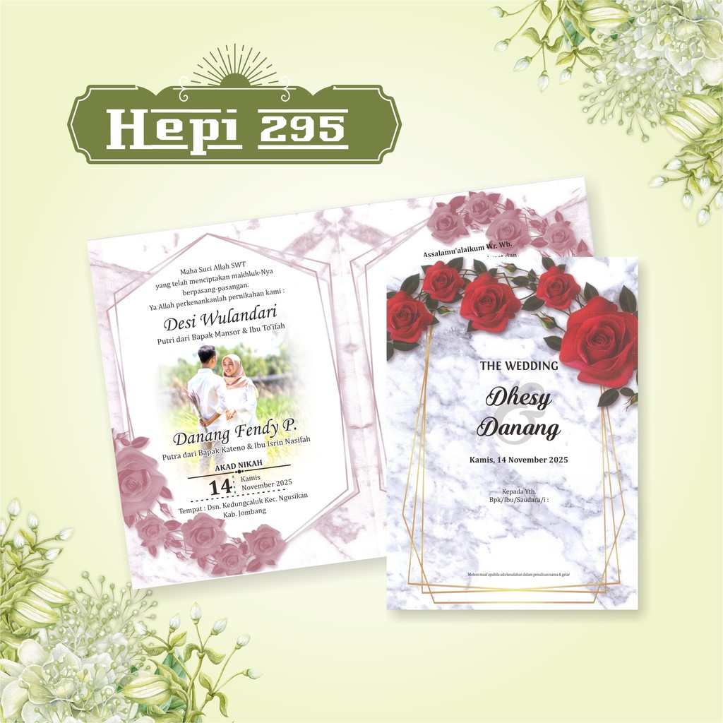 BLANGKO UNDANGAN KOSONG - BLANKO UNDANGAN HEPI 295